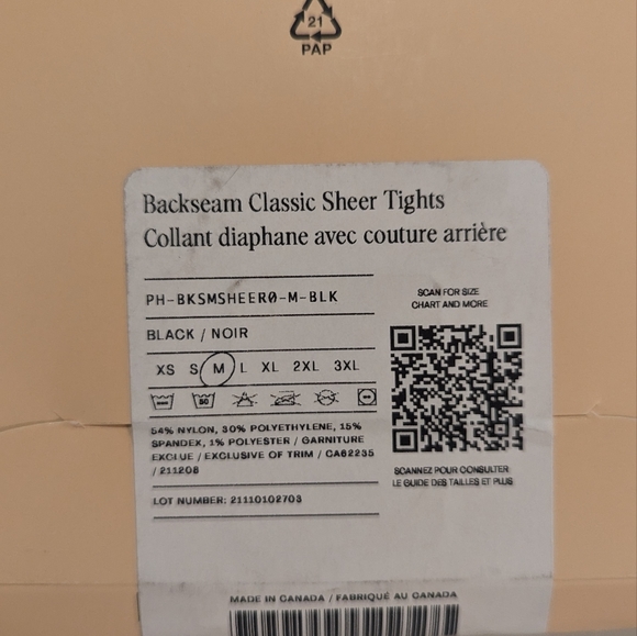 NWT Sheertex Backseam Sheer Rip-Resist Tights - Picture 8 of 8
